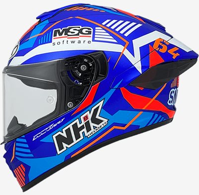《遠古騎士》NHK K5R BB64#5 藍白橘 選手 全罩安全帽 超輕量 透氣