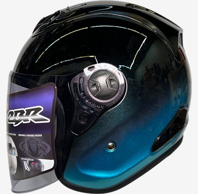 《遠古騎士》CBR S-90 RX-7 雙色 黑銀青 漸層 R帽 雙D安全帽 -複製