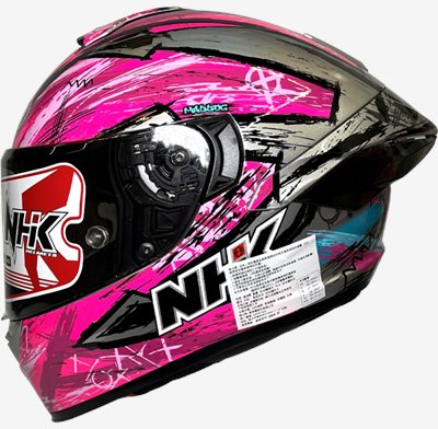 《遠古騎士》NHK K5R AM69#1 電鍍銀湖水綠粉 全罩安全帽 超輕量