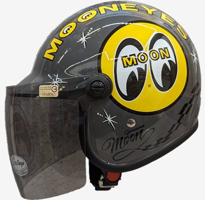 《遠古騎士》台灣製造 MOONEYES X GALLOP Kids helmets 水泥灰 聯名童帽 包覆性