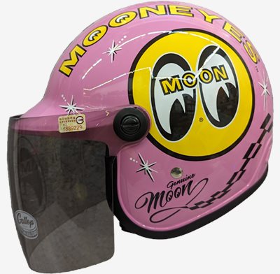 《遠古騎士》台灣製造 MOONEYES X GALLOP Kids helmets 粉色 聯名童帽 包覆性