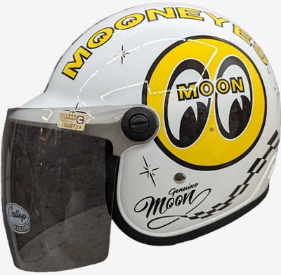 《遠古騎士》台灣製造 MOONEYES X GALLOP Kids helmets 黃色 聯名童帽 包覆性
