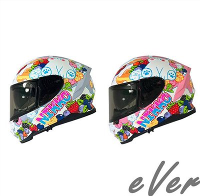 《遠古騎士》Nikko N806II #18 純真漿果糖 全罩式 內鏡片 安全帽