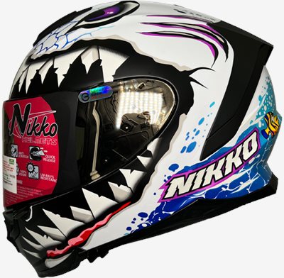 《遠古騎士》Nikko N-806 II #17 慄懍鯊魚 全罩 內鏡片 安全帽 第二代