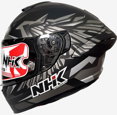 NHK K5R 雄鷹 WingStar 消光黑銀 全罩安全帽 超輕量 透氣