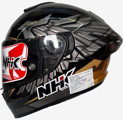 NHK K5R 雄鷹 WingStar 亮黑金 全罩安全帽 超輕量 透氣