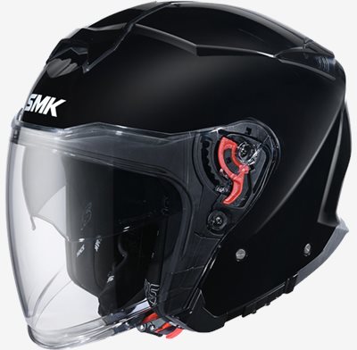 《遠古騎士》SMK GTJ 3/4安全帽 Black GL 200 亮面黑