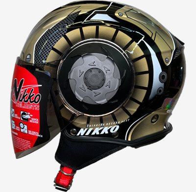 《遠古騎士》Nikko N-554 II #8 金剛 古銅金 雙鏡片 安全帽