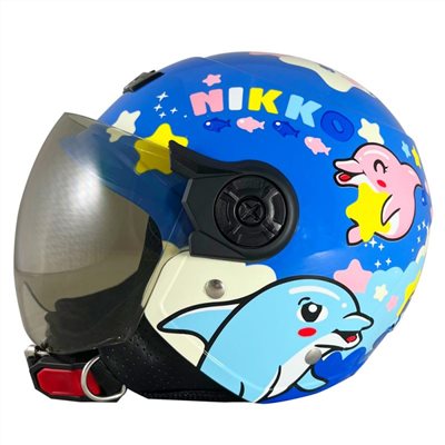 《遠古騎士》Nikko N-506兒童安全帽 海豚Holiday樂園 海洋汽水 兒童帽 3/4罩