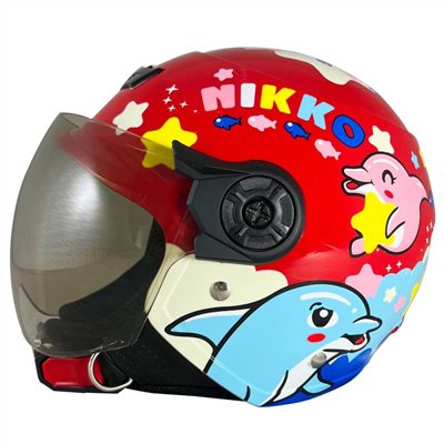 《遠古騎士》Nikko N-506兒童安全帽 海豚Holiday樂園 蘋果汽水 兒童帽 3/4罩