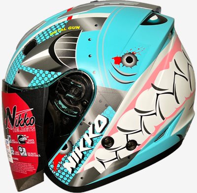 《遠古騎士》Nikko N557 N-557 鯊魚輕裝甲Ver. 湖水青銅 半罩式 內墨鏡 安全帽