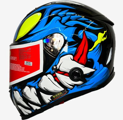 《遠古騎士》ASTONE GTB800 AO26 黑藍 雙鏡片 雙D扣 全罩安全帽