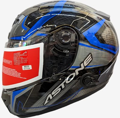 《遠古騎士》ASTONE GTR N55 透明碳纖藍 碳纖材質 雙鏡片 雙D扣全罩安全帽