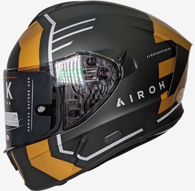 《遠古騎士》AIROH 義大利 SPARK #9 THRILL 消光黑/金 全罩帽 安全帽 墨片 通風