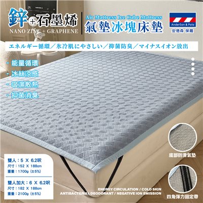 【安德森 保羅】鋅+石墨烯 氣墊冰塊床墊