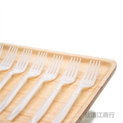 【PP】西餐叉  外帶叉 義大利麵 免洗叉子 白色/黑色