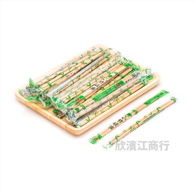 【竹筷】天然竹炭筷 OPP透明膠包圓筷(100雙X30包)