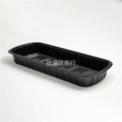 【PP】 RIB-16T  長形黑色外帶盒 可微波 