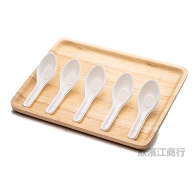 【PP】吉利湯匙 白色 中式湯匙 短柄