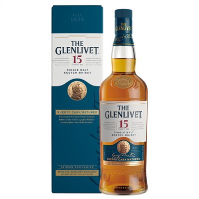 格蘭利威15年 雪莉桶單一麥芽威士忌 THE GLENLIVET 15yo SherrySingle Malt Scotch Whisky 