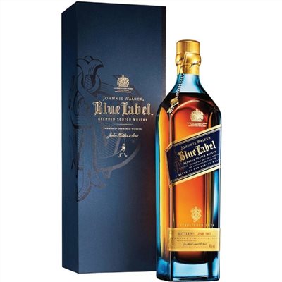 約翰走路藍牌調和威士忌1L Johnnie Walker Blue Label Signature Blended Scotch Whisky