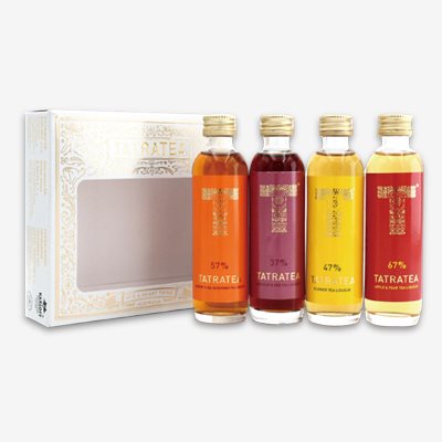 斯洛伐克愛斯台茶加味酒迷你酒4瓶入禮盒Tatratea mini set darcek