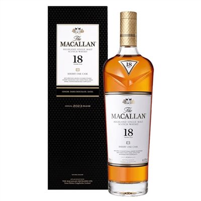 麥卡倫18年雪莉桶單一麥芽蘇格蘭威士忌(2023)Macallan 12years scotch single malt whisky