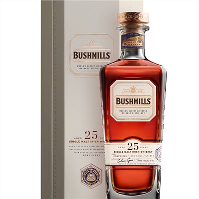 鉑仕麥(布什米爾) 25年波特愛爾蘭桶單一麥芽威士忌 BUSHMILLS 25Y PORT PIPES SINGLE MALT IRISH WHISKEY