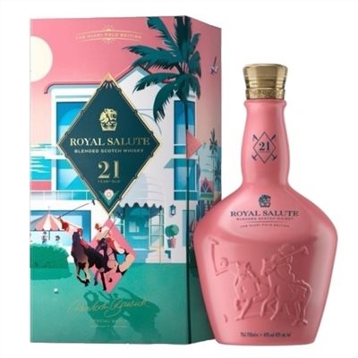 皇家禮炮馬球系列第六版邁阿密限定版Chivas Regal Whiskey 21 years Royal Salute The Miami Polo Edition Blended Scotch