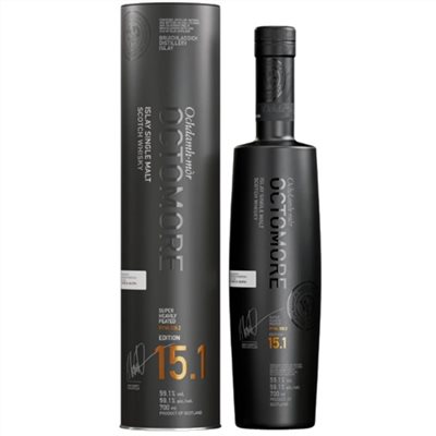 奧特摩15.1蘇格蘭大麥單一純麥威士忌Bruichladdich Octomore 15.1 Super-Heavily Peated Whisky