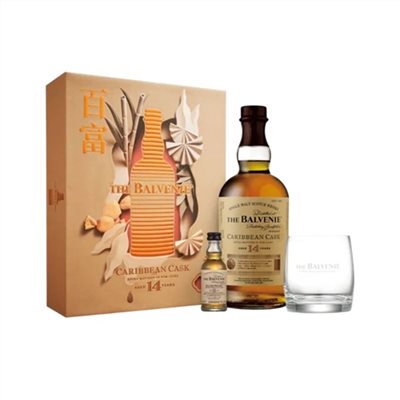 百富14年 加勒比海蘭姆桶 2025新年禮盒 The Balvenie Caribbean Cask 14 Year Old 2025 Gift Box