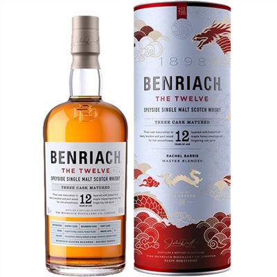 班瑞克12年經典單一麥芽威士忌2024龍年限定 BenRiach The Twelve Speyside Single Malt Scotch Whisky