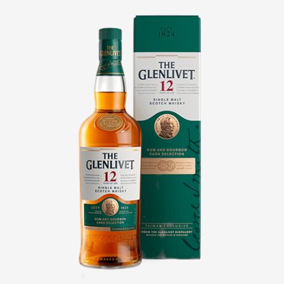 格蘭利威12年首席三桶單一麥芽蘇格蘭威士忌The Glenlivet 12Y Rum&Bourb. Cask Single Malt Scotch Whisky