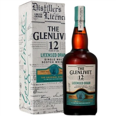 格蘭利威 12年黑市聖水限量版(第二版) THE GLENLIVET 12 LICENSED DRAM SINGLE MALT SCOTCH WHISKY