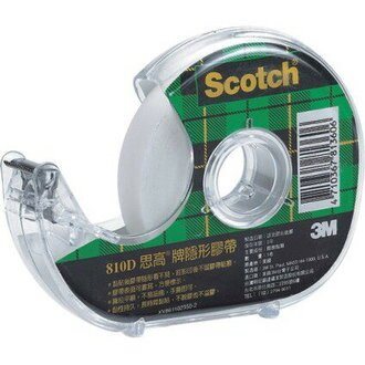 3M 810D1/2隱形膠帶-附輕便膠台(12.7mm*32.9M)