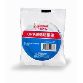 四維鹿頭牌 24mm*40Y OPP透明膠帶(PPS7)-單卷包