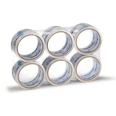 四維鹿頭牌 60mm*40Y OPP透明膠帶/封箱膠帶(PP3Q)-6捲平鋪裝