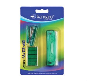 Kangaro袋鼠  迷你釘書機附針+打孔機  DP-22/Y3(多色)