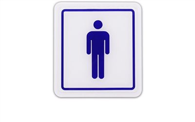 舍樂力 指示牌-圖像男 11*12cm（S16-068）