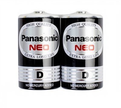 國際牌Panasonic黑色2號 1.5V 乾電池/碳鋅電池/電池 (1組2入)