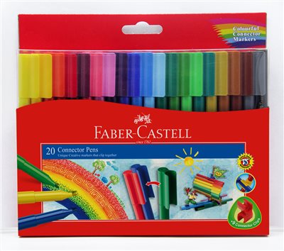 德國Faber-Castell 輝伯 彩色連接筆(20色)