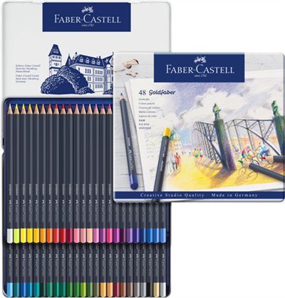 Faber-Castell輝柏 GOLDFABER油性色鉛筆(鐵盒)-48色