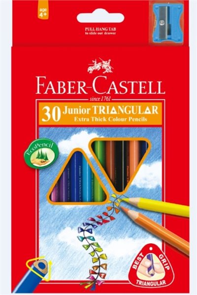 Faber-Castell輝柏 大三角彩色鉛筆-30色(16-116538-30)