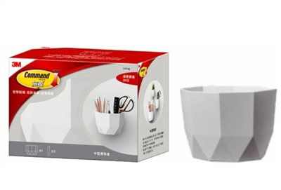 3M 17719 白色無痕LIFESTYLE中型置物盒