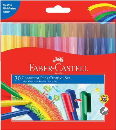 德國Faber-Castell 輝伯 彩色連接筆(30色)