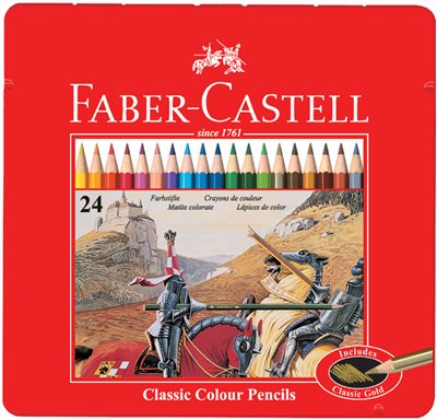 FABER-CASTELL輝柏 紅色系 油性彩色鉛筆-24色(115845)