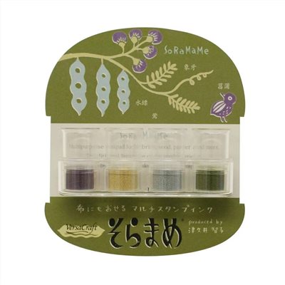 *需預訂【TSUKINEKO日本月貓】豆子布用4色印台 方杯 (VKB-405)