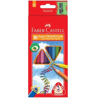 Faber-Castell輝柏 大三角彩色鉛筆-10色(16-116538-10)