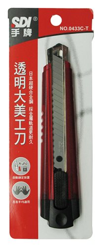 SDI手牌 透明大美工刀-多色 (0433C)