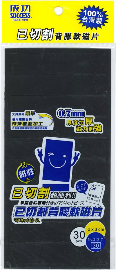 Success成功 21317 已切割背膠軟磁片(2*3)